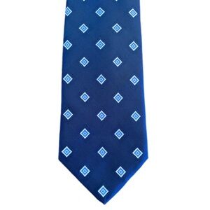 Robert Talbott AMR Men’s Tie Blue Geometric Diamond American Airlines Uniform